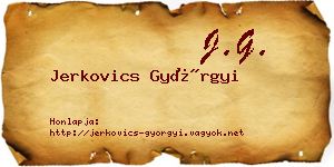 Jerkovics Györgyi névjegykártya